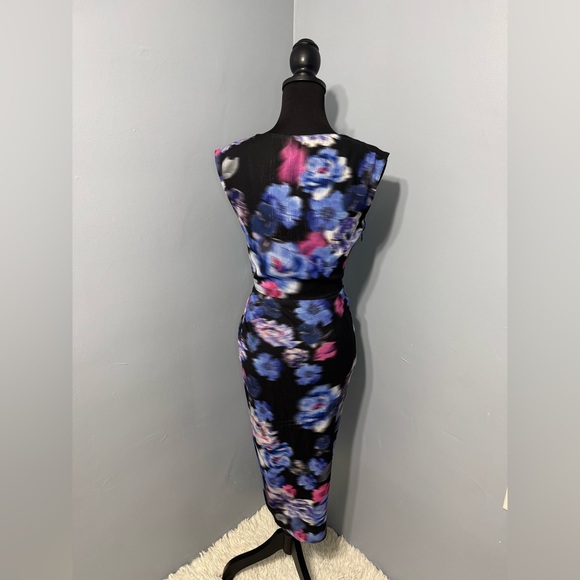 AMANDA UPRICHARD Roma Draped Midi Sheath Dress Violetta Women’s Extra Small - Picture 3 of 9